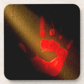 血手刷り コースター (正面)