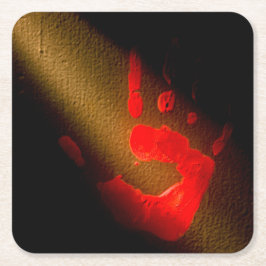 血手刷り スクエアペーパーコースター