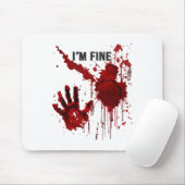 血手素晴らし血の汚れた血（ばちゃばちゃ）跳ねる マウスパッド (マウス)