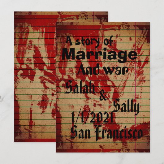 血招待状 招待状 (正面/裏面)