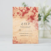 血染めのヴィンテージペーパー ハロウィン ゴシック RSVP 返信 (スタンド正面)