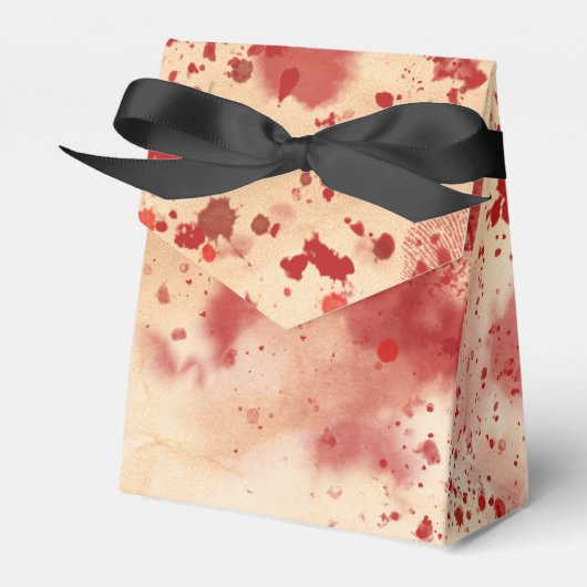 血染めのヴィンテージ紙 ハロウィン ゴシックパーティー フェイバーボックス (正面サイド)