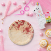 血染めのヴィンテージ紙 ハロウィン ゴシックパーティー ペーパープレート (パーティー)