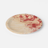 血染めのヴィンテージ紙 ハロウィン ゴシックパーティー ペーパープレート (アングル)