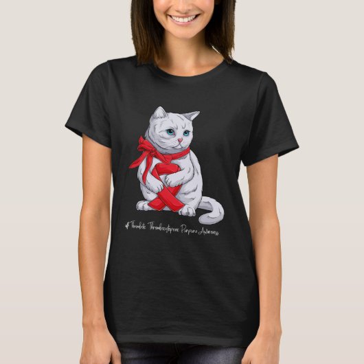 血栓性血小板減少性認識度月赤里 Tシャツ (正面)