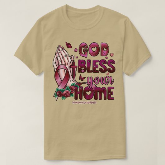 血栓認識度神は信仰の希望を祝福する Tシャツ (デザイン正面)