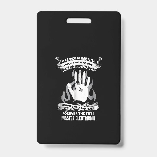 血汗涙電気技師 バッジ (正面)