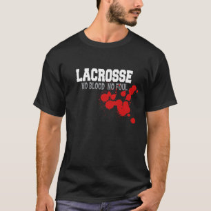 血汚れたラクロスの人無しのTシャツ Tシャツ