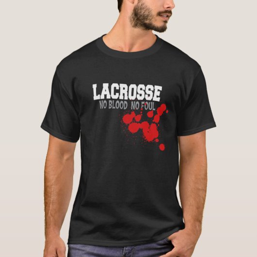 血汚れたラクロスの人無しのTシャツ Tシャツ (正面)