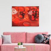 血流中の医療用ナノボット キャンバスプリント (インサイチュ (リビング))