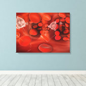 血流中の医療用ナノボット キャンバスプリント (インサイチュ (ウッドフロア))