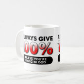 血液おもしろマグカップの100% コーヒーマグカップ (正面左)