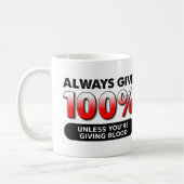 血液おもしろマグカップの100% コーヒーマグカップ (左)