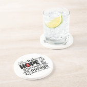 血液がんの希望のコラージュ コースター (側面)