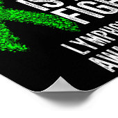 血液がん彼の戦いは私の戦いリンパ腫Awaren ポスター (角)