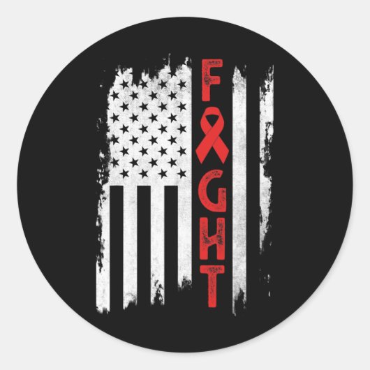 血液がん戦士の血液がん認識度Red Ri ラウンドシール (正面)