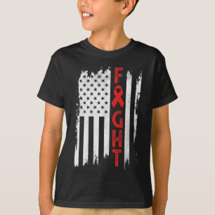 血液がん戦士の血液がん認識度Red Ri Tシャツ