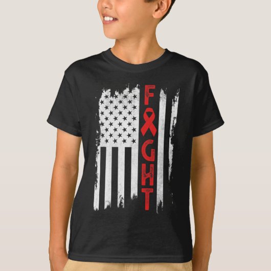 血液がん戦士の血液がん認識度Red Ri Tシャツ (正面)