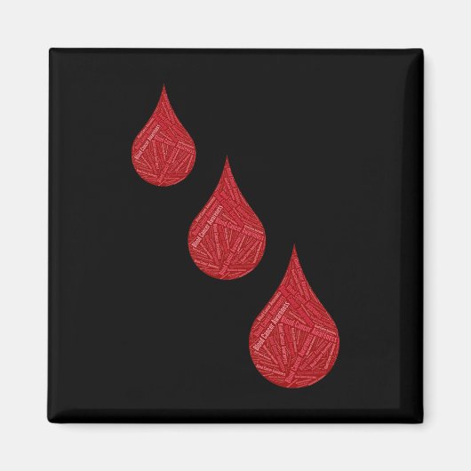 血液がん血液がん認識度 マグネット (正面)