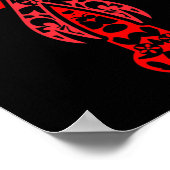 血液がん認識度クロスゴッドレッドリボン信仰 ポスター (角)