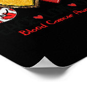 血液がん認識度ピースラブキュアレッドリボン ポスター (角)