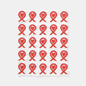 血液がん認識度リボンソフトフリースブランケット フリースブランケット (正面)