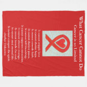 血液がん認識度リボンフリースブランケット フリースブランケット (正面(横))