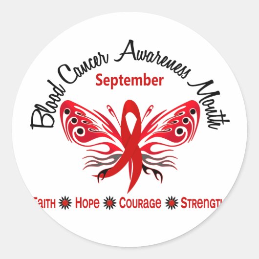 血液がん認識度月蝶3.2 ラウンドシール (正面)