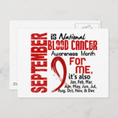 血液がん認識度月 ポストカード (正面/裏面)