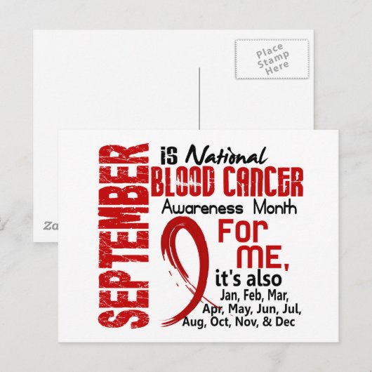 血液がん認識度月 ポストカード (正面/裏面)