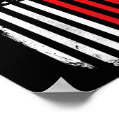 血液がん認識度米国国旗 ポスター (角)