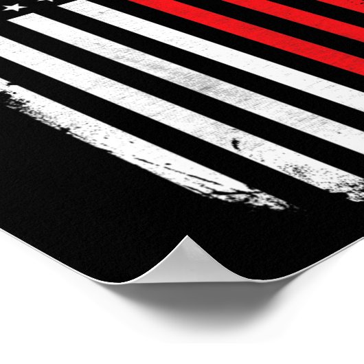 血液がん認識度米国国旗 ポスター (角)