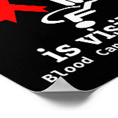 血液がん認識度赤リボンのサポート1 ポスター (角)