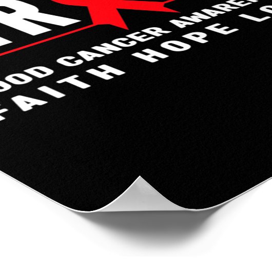 血液がん認識度 – 強力な血液がん ポスター (角)