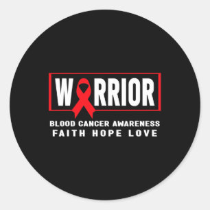 血液がん認識度- Blood Cancer Warrior ラウンドシール