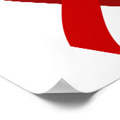 血液がん赤リボン3 ポスター (角)