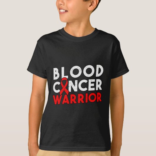 血液がん闘病者リボン Tシャツ (正面)