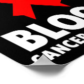 血液がん – I衣服赤（血液がん患者） ポスター (角)