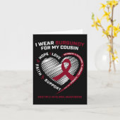 血液で覆われている乳がん戦士 カード (黄色い花)