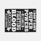 血液ガン認識度Lと戦やる気を起こさせるう フリースブランケット (正面(横))