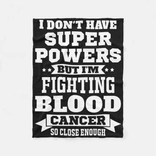 血液ガン認識度Lと戦やる気を起こさせるう フリースブランケット (正面)