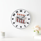 血液サンプルの時計 ラージ壁時計 (ホーム)