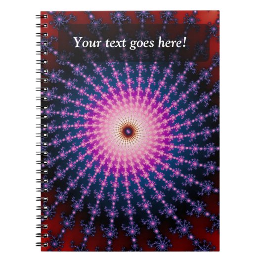 血液ショットフラクタル旋回 ノートブック (正面)