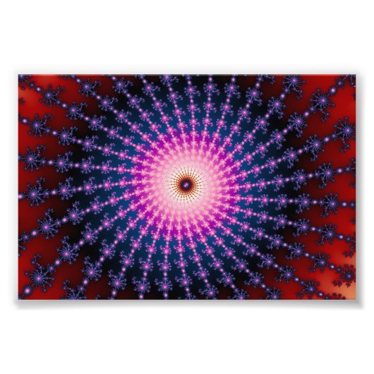 血液ショットフラクタル旋回 フォトプリント (正面)