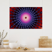 血液ショットフラクタル旋回 ポスター (キッチン)