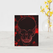 血液スカル カード (黄色い花)