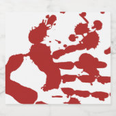 血液スパッタ血ハンドプリントハロウィン ビールラベル (シングルラベル)