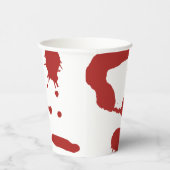 血液スパッタ血ハンドプリントハロウィン 紙コップ (右)