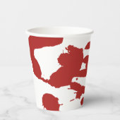 血液スパッタ血ハンドプリントハロウィン 紙コップ (正面)