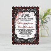 血液スプラッタードTil Death結婚式受付情報 招待状 (スタンド正面)